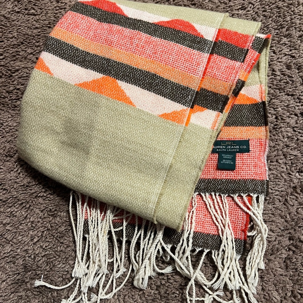 Multicolor Woven Ralph Lauren Scarf